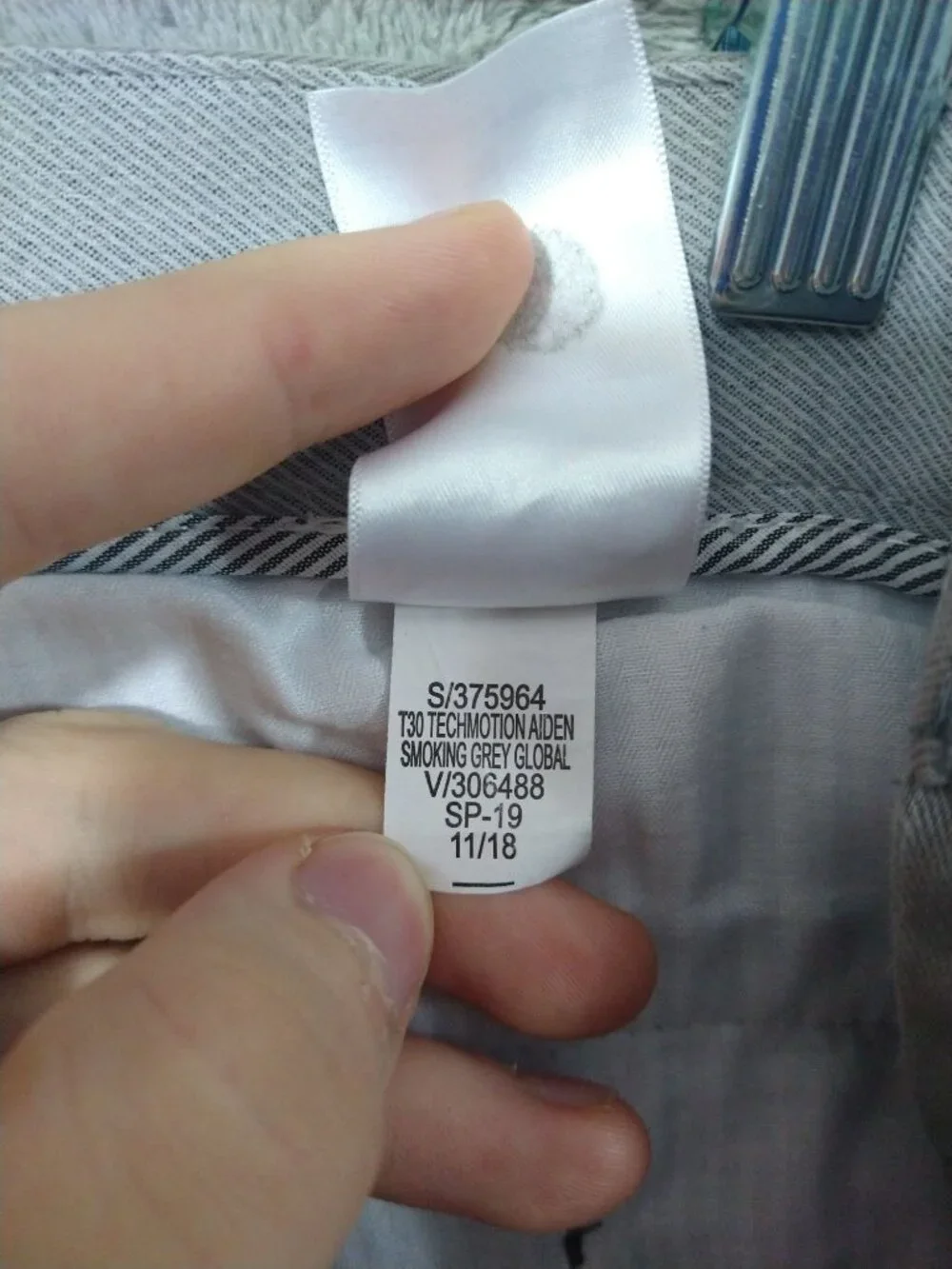 Banana Republic Pants Mens 36x30 Gray Aiden Chino Techmotion Flat Front Stretch